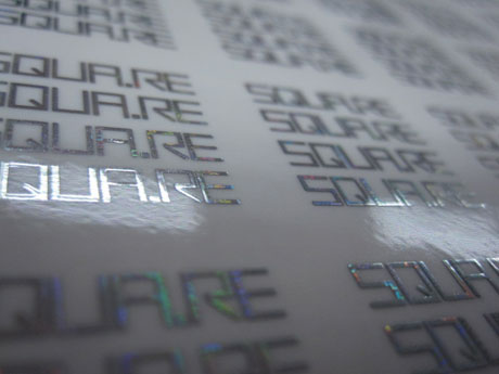 foils_3 Deus ex Machina Poster for AGDA NSW event CMYK, satin cello with orange foil (design Carby Tuckwell)