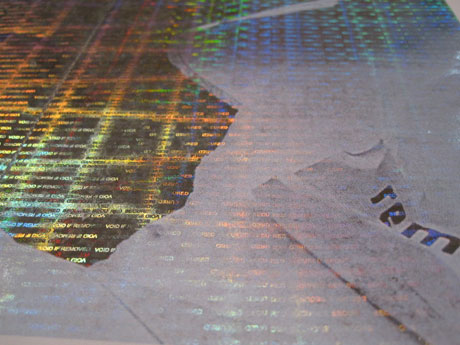 foils_7 Experiment using 4 point type gold foil on black optix