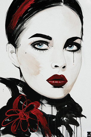 Cherry soda pop girl by Emma Sheldrake