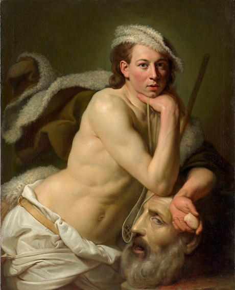 Johan Zoffany Germany 1733–1810, lived in England 1760–72, Italy 1772–78, India 1783–89 Self-portrait as David with the head of Goliath 1756 oil on canvas 92.2 x 74.7 cm National Gallery of Victoria, Melbourne Purchased with the assistance of the Isabella Mary Curnick Bequest and The Art Foundation of Victoria, 1994 Johan Zoffany Germany 1733–1810, lived in England 1760–72, Italy 1772–78, India 1783–89 Self-portrait as David with the head of Goliath 1756 oil on canvas 92.2 x 74.7 cm National Gallery of Victoria, Melbourne Purchased with the assistance of the Isabella Mary Curnick Bequest and The Art Foundation of Victoria, 1994