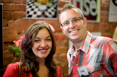 Eleni Kapinos from agideas with Ian Whitmore from Artisan Melbourne. Eleni Kapinos from agideas with Ian Whitmore from Artisan Melbourne.